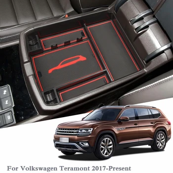 

For Volkswagen Teramont 2017-Present LHD Car Styling Car Center Console Armrest Storage Box Cover Interior Auto Accessories
