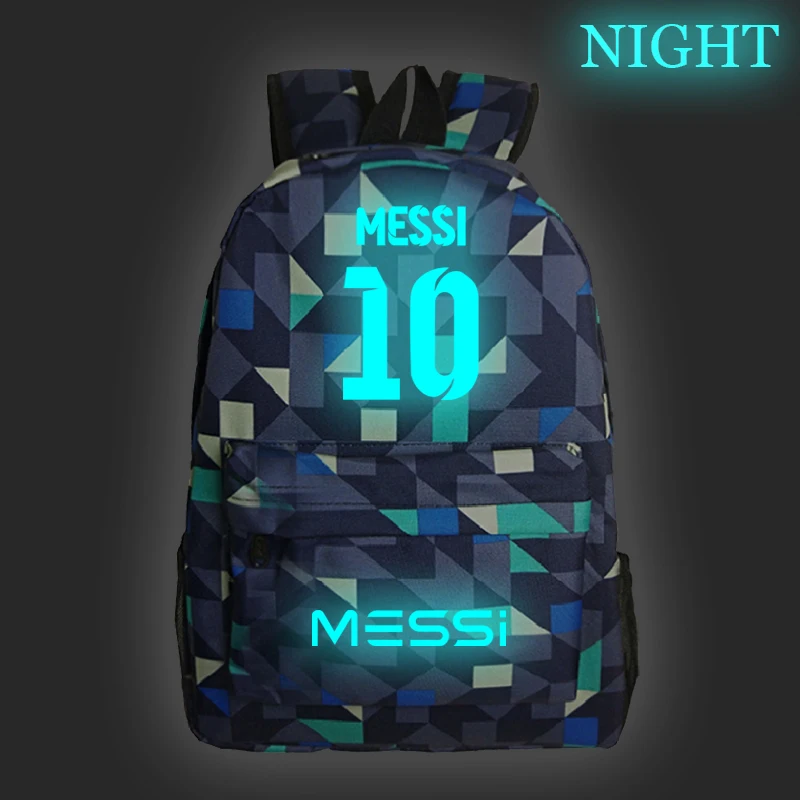 Высокое Качество Messi яркие сумки для студентов рюкзак мальчиков и девочек модный