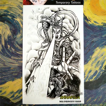 

SHNAPIGN Chinese mythology Temporary Tattoo Body Art, 12*20cm Flash Tattoo Stickers, Waterproof Fake Tatoo Henna Wall Sticker