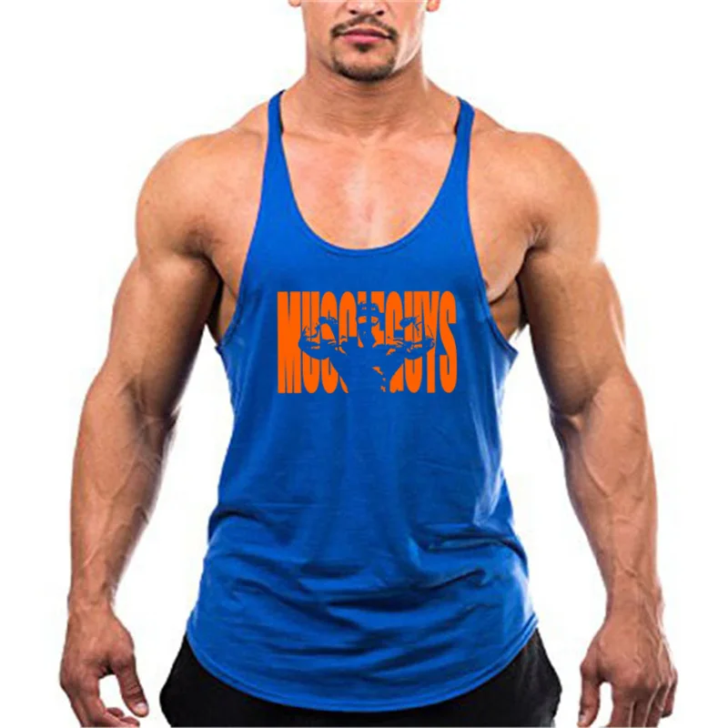 Brand Bodybuilding Stringer Tank Tops Mens Sportwear Vest Fitness Men gyms Clothing sleeveless shirts Muscle singlets