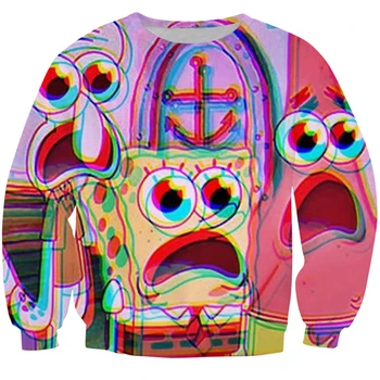 

Fashion Women Men Brand clothing Sweatshirt Cartoon Patrick Star galaxy 3d print Crewneck sweatshirts Sexy Jumper Tops