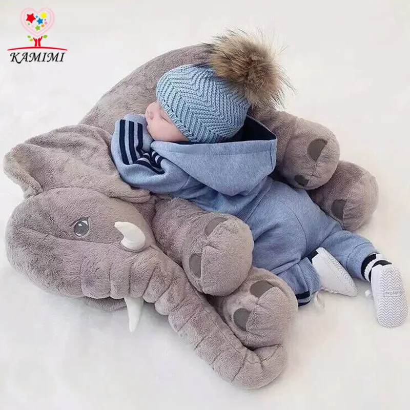 

KAMIMI 5 Color Elephant Soft Automotive Baby Sleep Pillow Baby Crib Foldable Baby Bed Car Seat Cushion Kids Bedroom Bedding Set