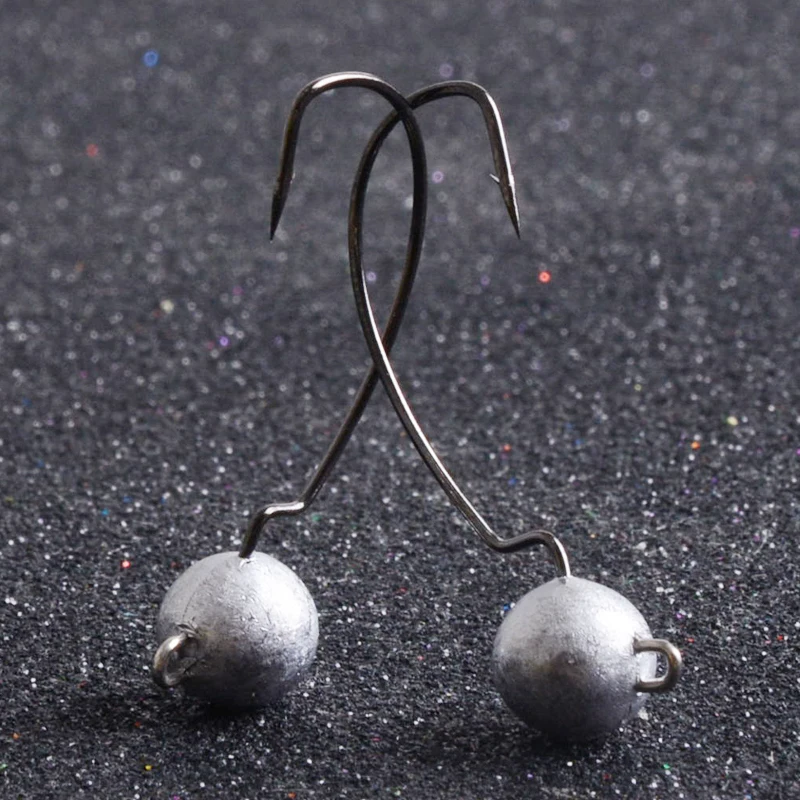5pcs/lot 4.8g Crank Jig Head Hook Jig Bait Fishing lead weight Hooks