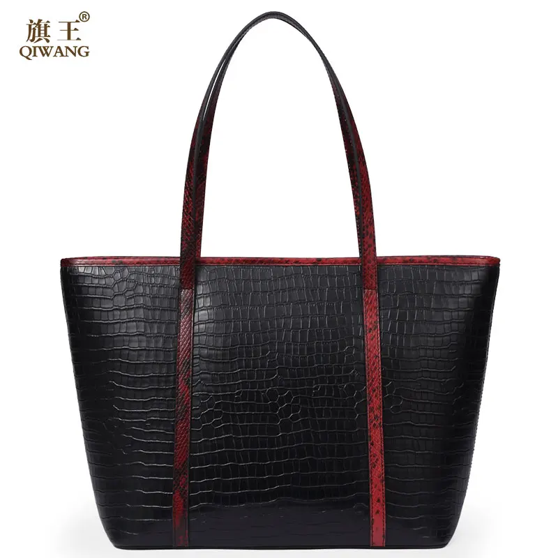 

Womens Genuine Leather Handbags Black Large Capacity Luxury Brand Tote Bag For Women Ladies Shopper Bags bolsa feminina
