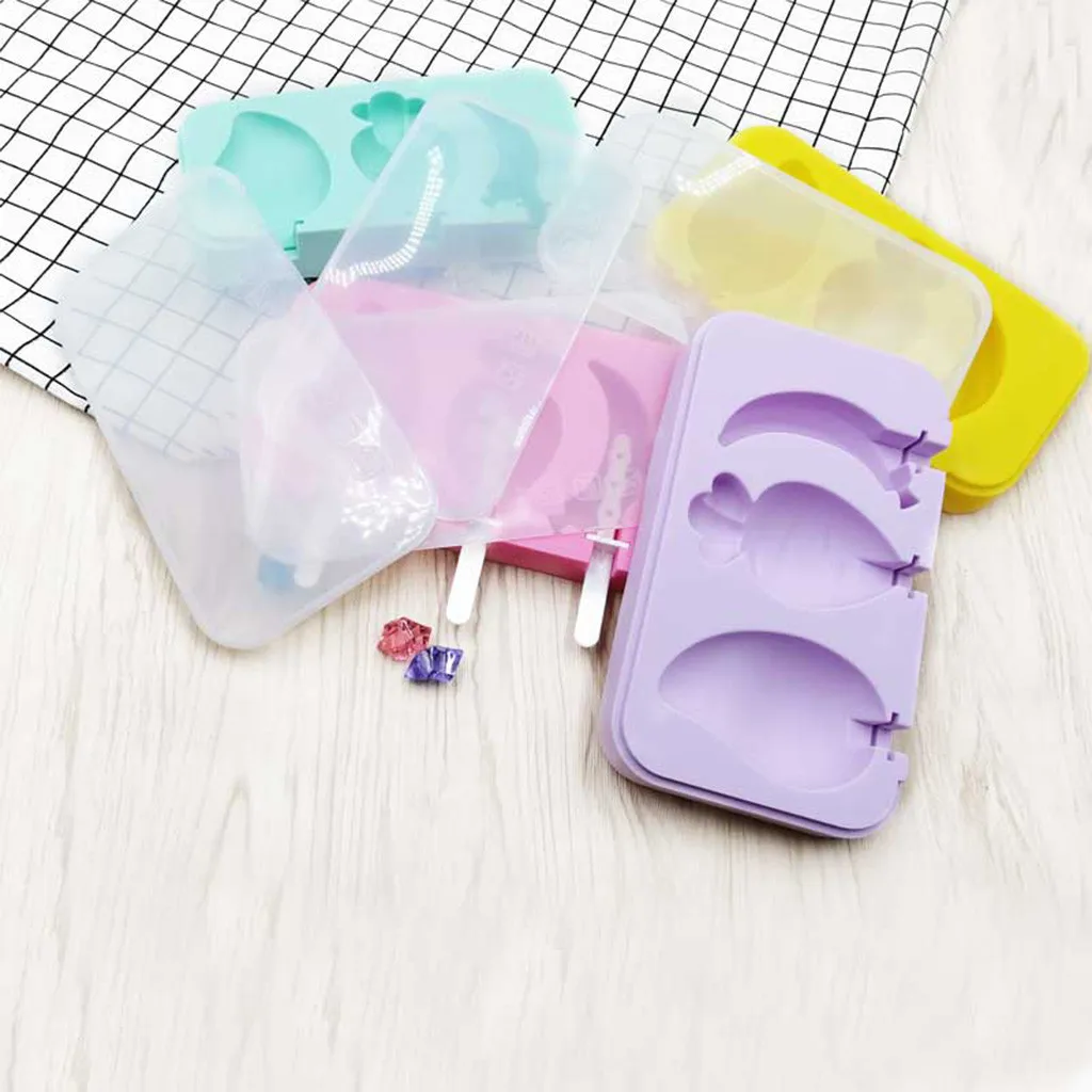

Ice Cream Mold With Lid Popsicle Mold Banana Radish Mango ice cube popsicle silicone molds ice cube maker ice cube tray pop