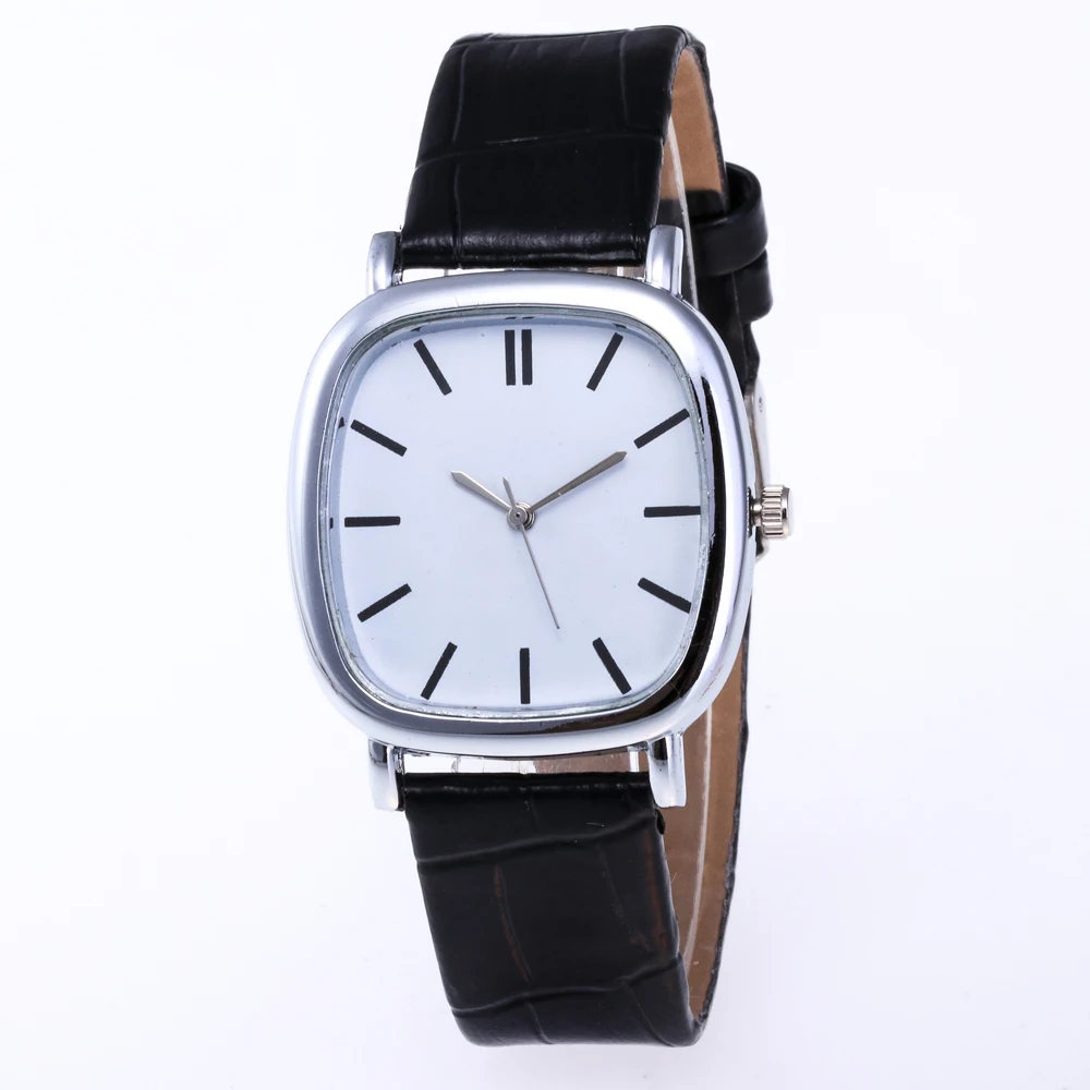 Высокое качество кварцевые часы поступление мужская и женская циферблат часов кожаный браслет наручные спортивные часы с украшениями для влюбленных подарок
