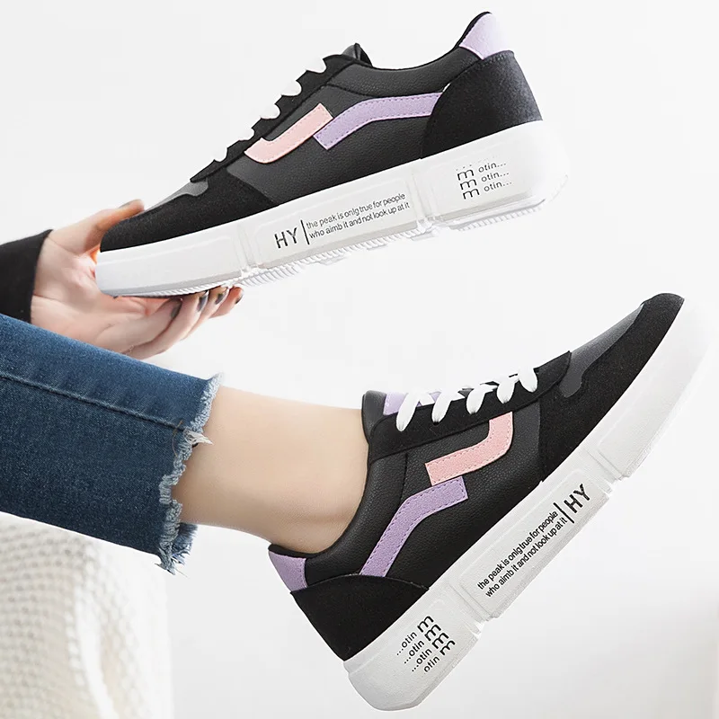 

2019 spring new fashion simple solid color flat shoes women comfortable wild casual shoes