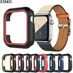 EIMO защитный чехол для Apple watch группа 44 мм 40 мм iwatch Группа серии 4 Сменные Силиконовые ТПУ Защита рамка