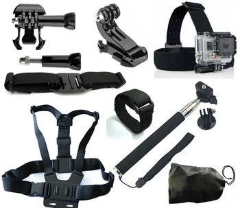 

Gopro Acessories Kit Go pro Hero 4 2 hero3+ Hero3 Black edition Monopod Chest helmet Wifi strap Mount Sj5000 Sj4000 Accessories