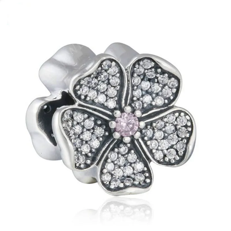 Женский браслет из серебра 925 пробы с фианитами|charm sterling|charm bracelet charmscharms 2017 |
