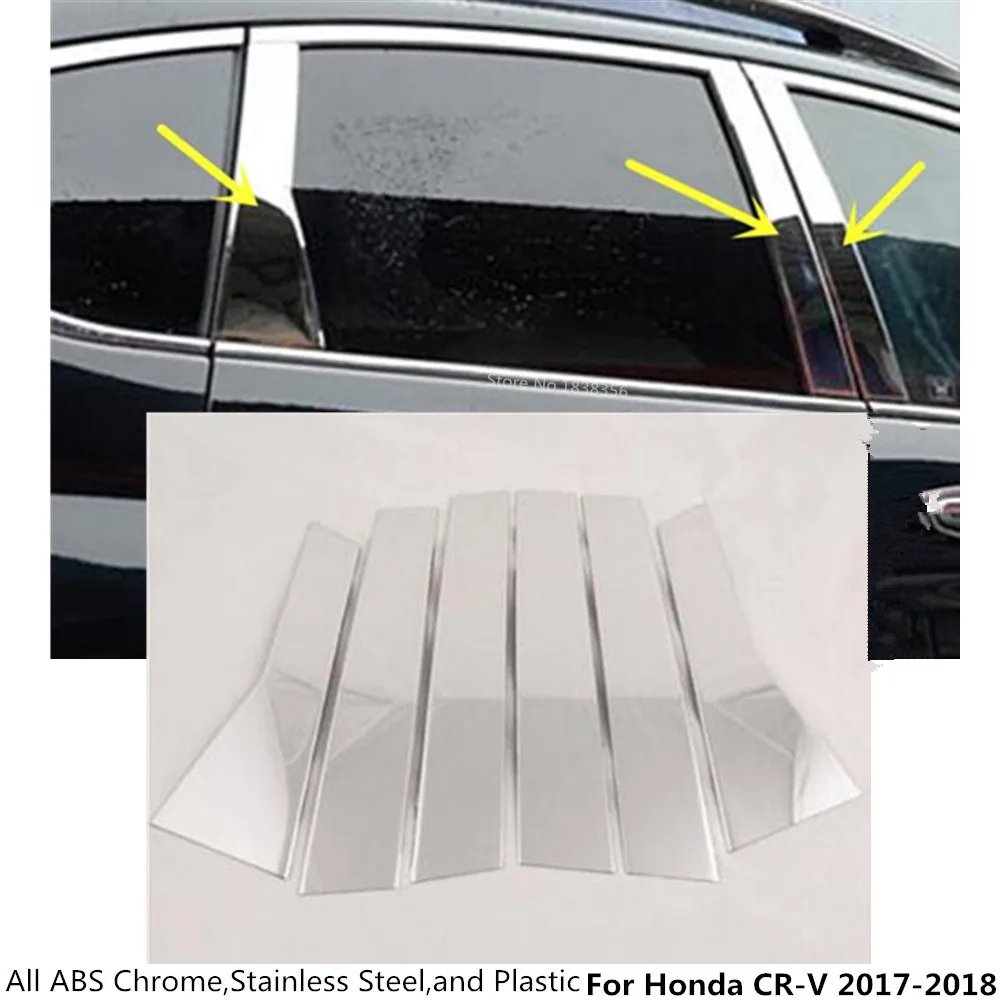 Top Car Body cover stick stainless steel glass window garnish pillar