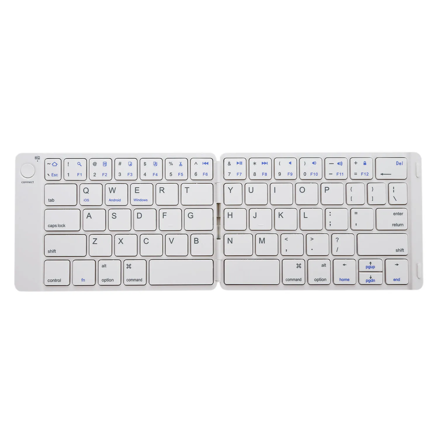 

white Foldable Bluetooth Keyboard Ultrathin Rechargeable Folding Bluetooth Wireless Keyboard