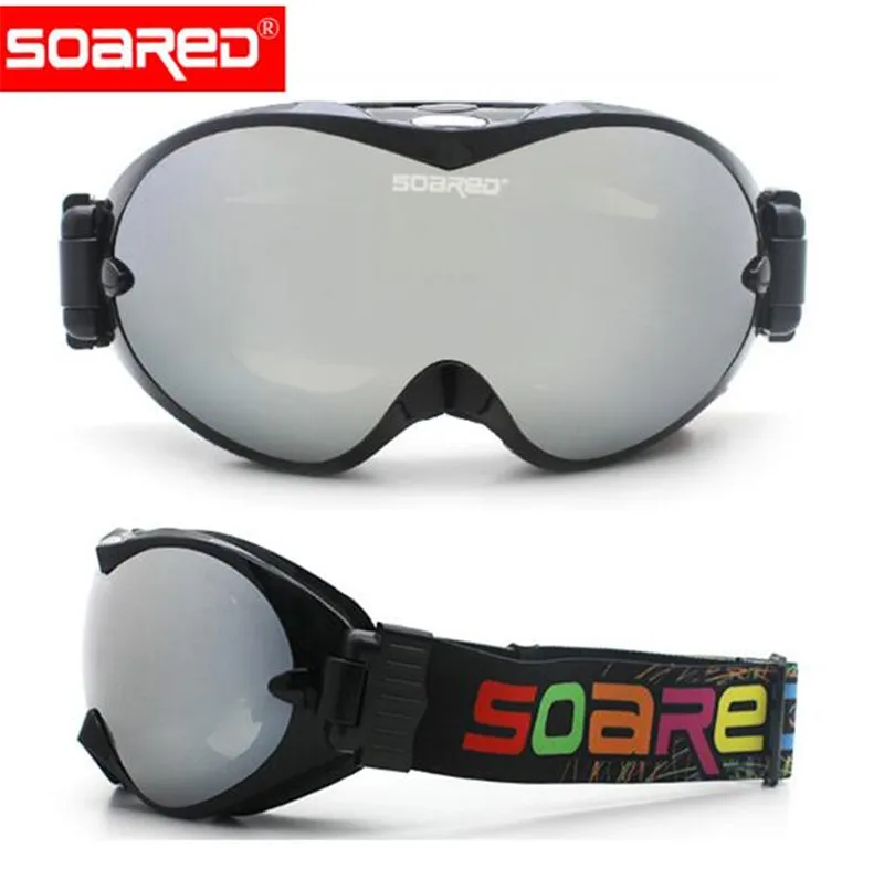 Soared invierno nieve snowboard gafas lente doble capa anti-niebla Gafas de esquí hombres mujeres UV400 ski esqui Skateboard Gafas