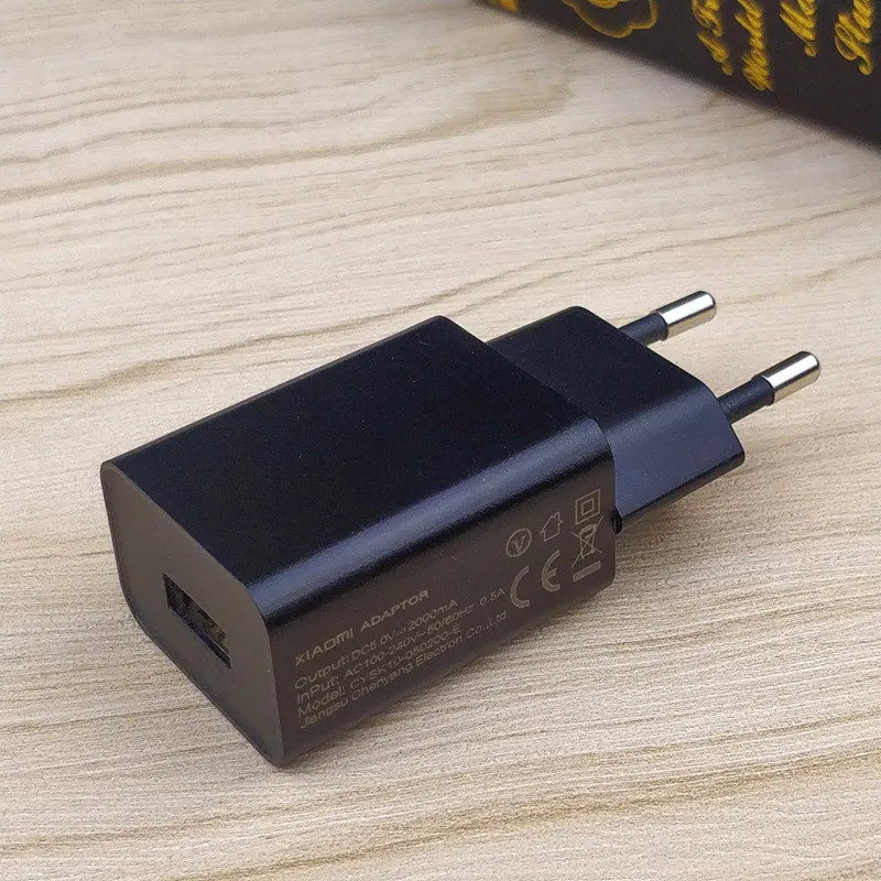 Xiaomi 5 V/2A EU зарядное устройство Адаптивное USB 10W Зарядка адаптер usb микро кабель для Redmi Note 2 3 4 5 plus pro 4X 5a 4a S2 3 S - Тип штекера: Only Black charger