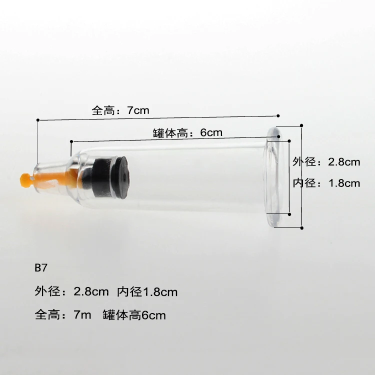 10 pcs B7 vacuum cupping set acupuncture massage plastic finger massage suction tank 3