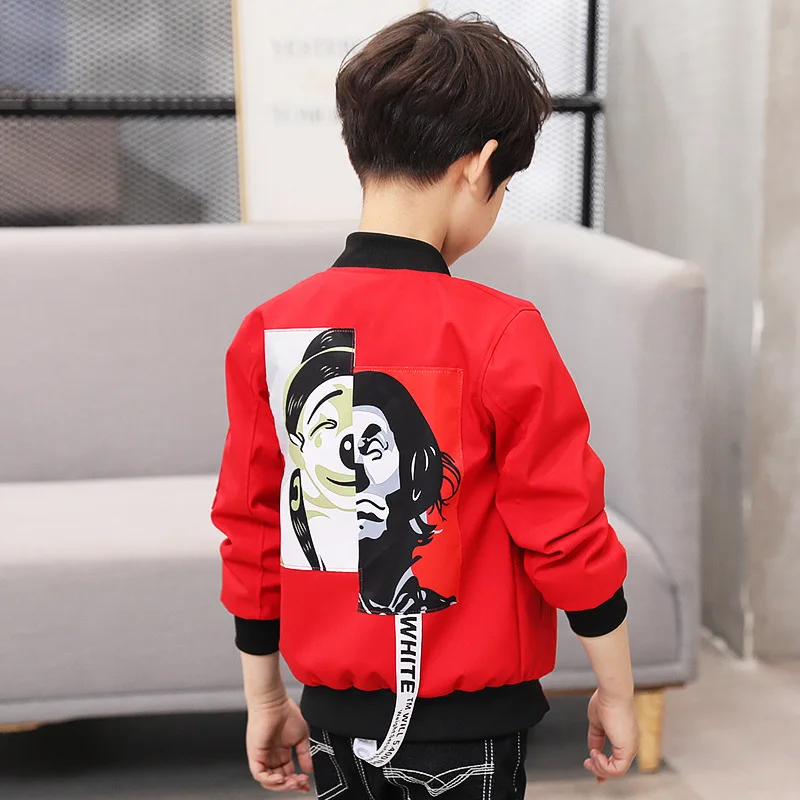  Spring Autumn Jackets for Boy Coat Bomber Jacket Army Green Boy's Windbreaker Jacket Multicolor Kid