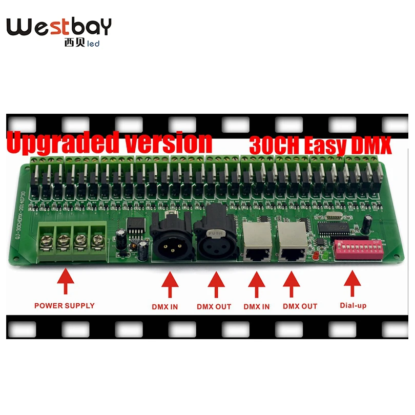 DMX 30CH LED RGB контроллер декодер и светодиодный драйвер Австралии России Америки
