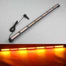 HEHEMM 126W COB LED Light Bar Strobe Warning Light Emergency Beacon Flashing Lamp Amber Red Blue new 40 led magnetic mount rotating flashing amber dome beacon recovery warning light roadway safety