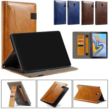 

Case For Samsung galaxy Tab A 10.5 inch SM-T590 T595 T597 Retro PU Leather Stand Cover Hand Belt Briefcase Tablet Protect Cover