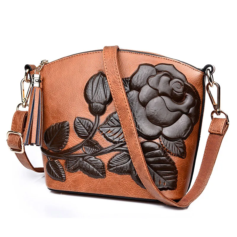 Женская сумка через плечо в китайском ретро стиле, сумки через плечо для женщин, женские сумки, женские сумки через плечо - Цвет: Brown
