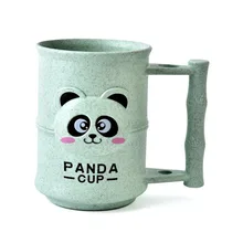 Супер милая мультяшная панда пшеничная соломенная зубная щетка чашка для мытья рта чашка для мытья Милая панда моющая чашка Защита окружающей среды