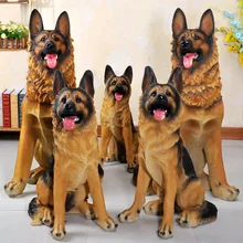 89 см Большой размер Моделирование немецкая овчарка открытый сад декор смолы FRP чисто ручной работы Волкодав украшения Скульптура животного