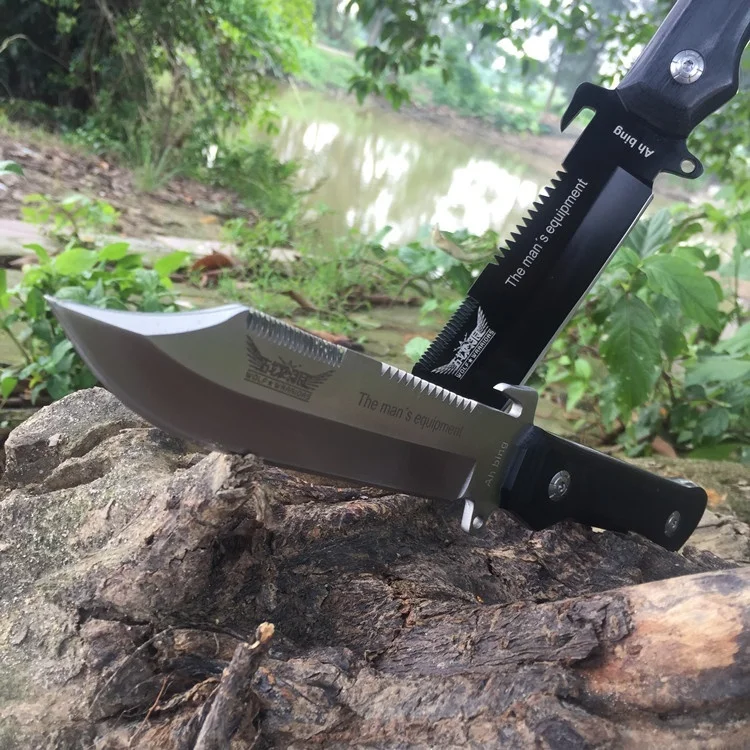 Высокое качество Fulltang тактика ножи Открытый ножи для кемпинга охота FixedBlade Боуи ножи Самообороны выживания EDC Рыбалка инструмент