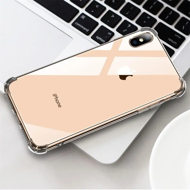 120 pcs/Lot Four corners Full Protection Soft Silicone Case for iPhone