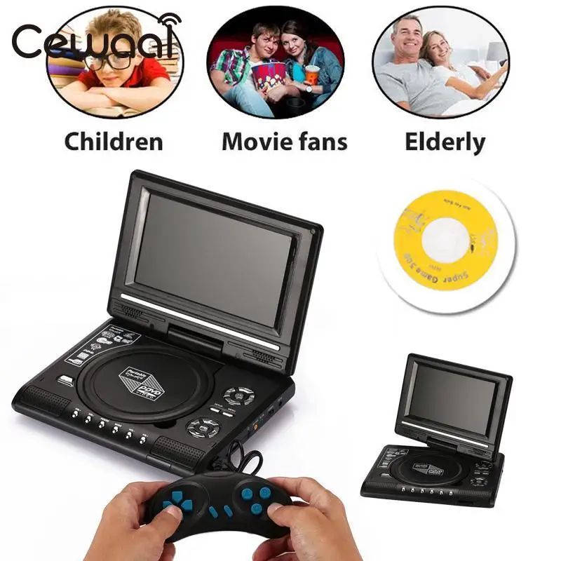 Cewaal Новый Настоящее HD 7 ''дюймовый ЖК-дисплей Дисплей VCD DVD Media Player ЕС Plug