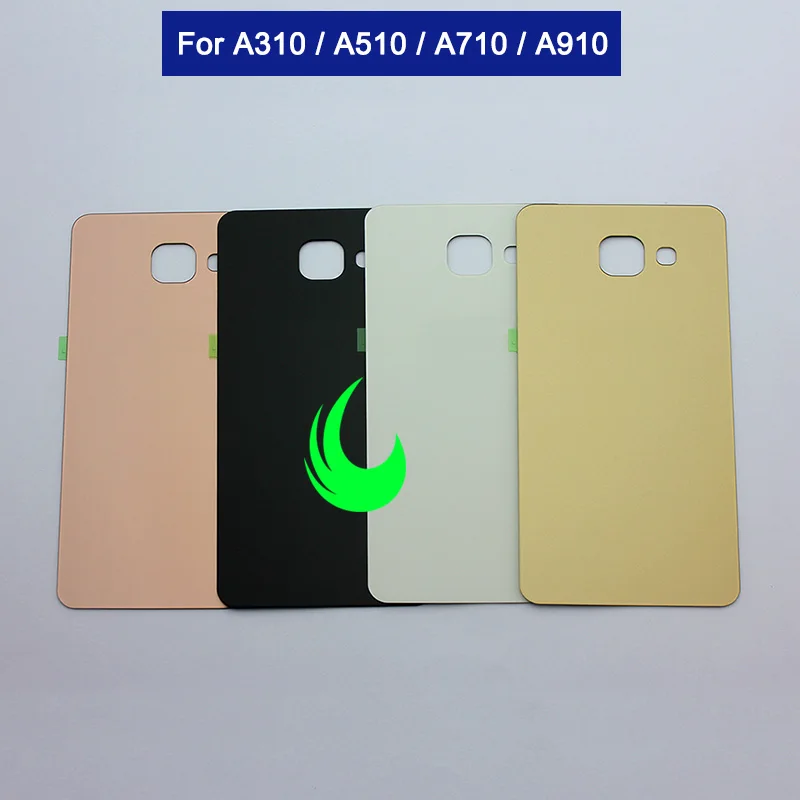 

New Back Battery Cover Glass Door For Samsung Galaxy A3 A5 A7 A9 2016 Rear Housing Case For A310 A510 A710 A910 Glass Cover