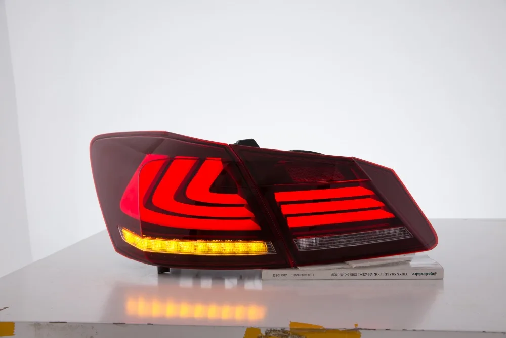 

Free shipping for VLAND factory Car part For accord led bar taillight 2014 2016 plug and play design moving turn signal light