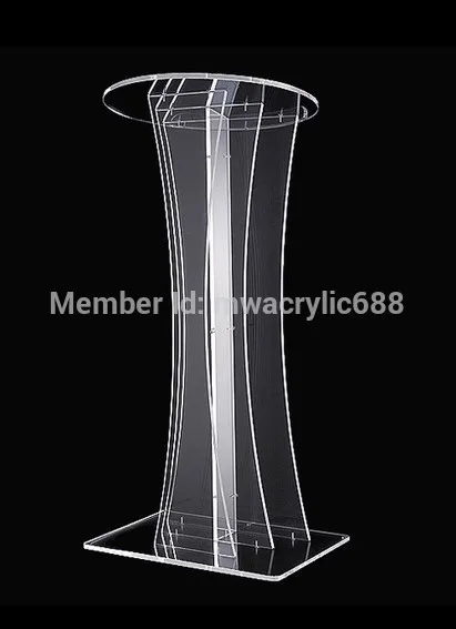 Бесплатная доставка Прозрачный современный дизайн дешевая прозрачная акриловая Трибуна