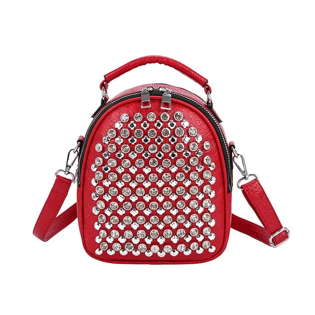 

2 Layer PU Leather Bolsas Multifunction Studs Small Backpack Girl Mini School Bag Women Fashion Rivet Travel Bagpack