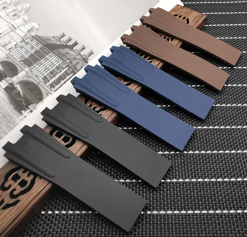 

Soft Waterproof Silicone Rubber 26*20mm Black Brown Blue Replacement Wrist Watch Band Strap Belt For Ulysse Nardin strap