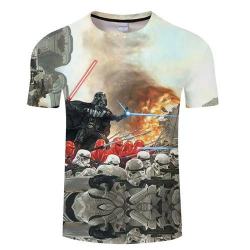 Хип-хоп новая мужская модная футболка «Звездные войны», одежда с коротким рукавом. Harajuku для взрослых Дарт Вейдер интересный Мужской Топ рубашка - Цвет: TXKH-1299