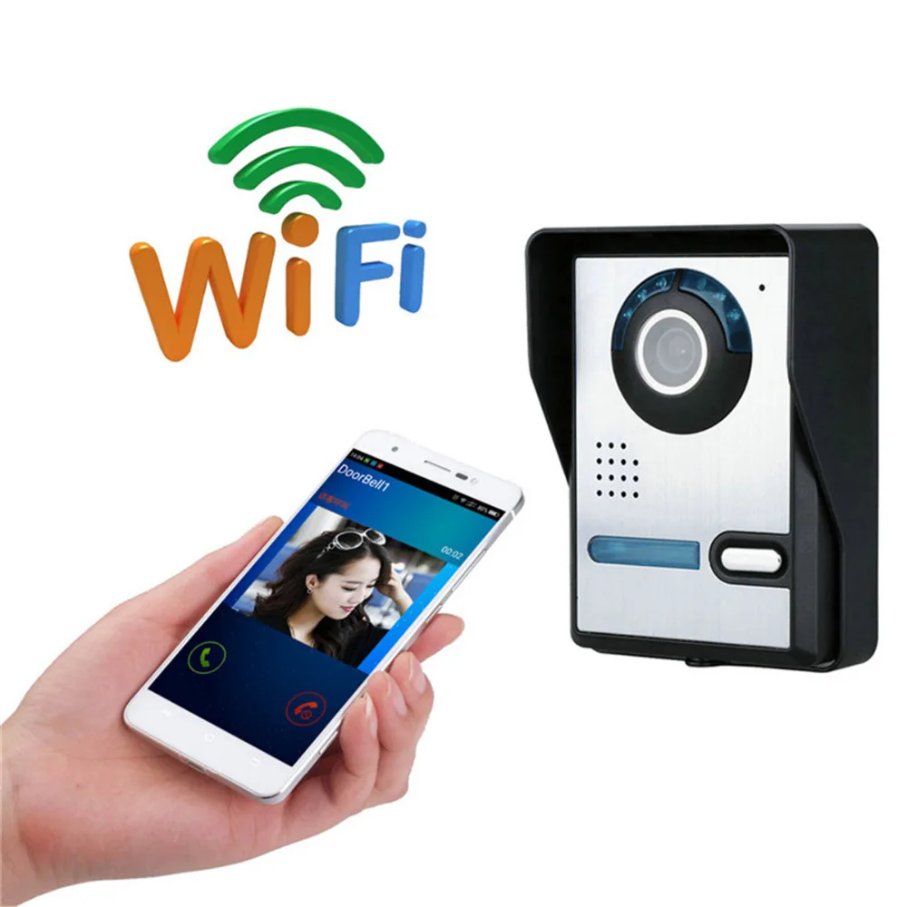 WI-FI цифровой видеодомофон, дверной звонок Домофон Системы Беспроводной IP дверной замок ночного видения Водонепроницаемый 720 P домофон