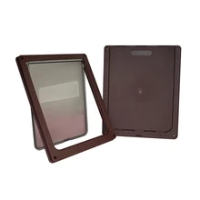 Auto Lockable Dog Door Pet Gates Door Transparent Flap Dog Door Easy Install Crates Dog Small Pet Tunnel ABS Plastic