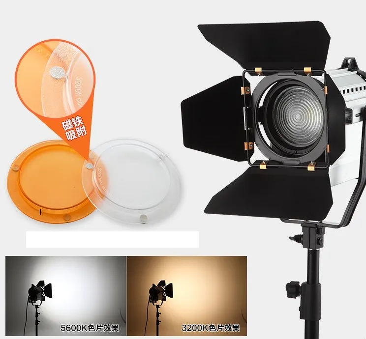 bilder für Drahtlose Fernbedienung Dimmbare Bi-farbe LED150W LED Studio Fresnel-spot-licht 3200-5500 Karat für Kamera Foto video Ausrüstung CD50 bilder für Drahtlose Fernbedienung Dimmbare Bi-farbe LED150W LED Studio Fresnel-spot-licht 3200-5500 Karat für Kamera Foto video Ausrüstung CD50