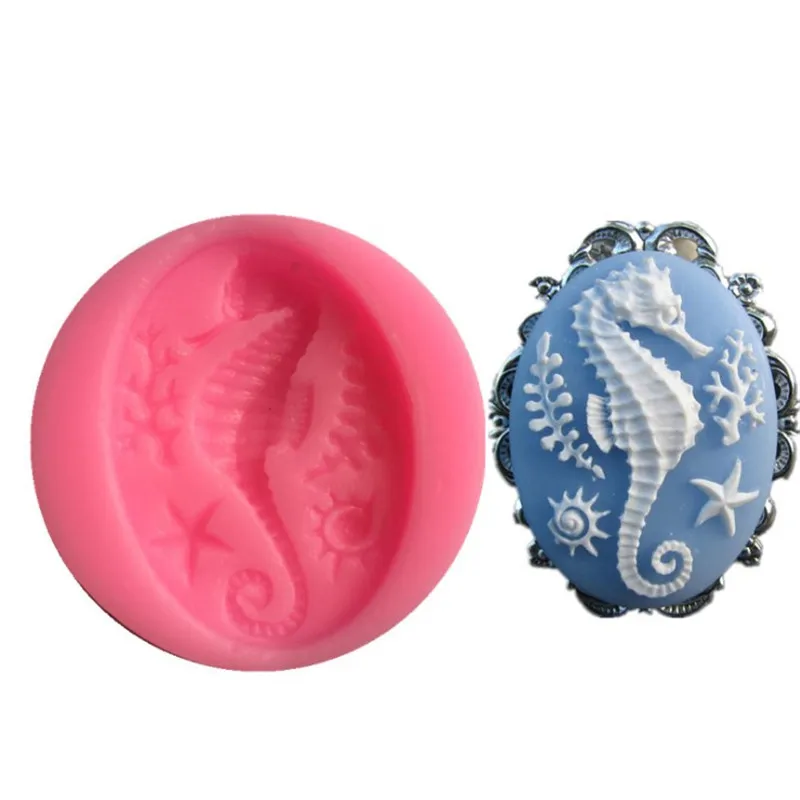 

Cake Tools sea horse seahorse star mould silicone mold Cake Fondant tool Decorating DIY Kitchen Baking Bakeware moulds