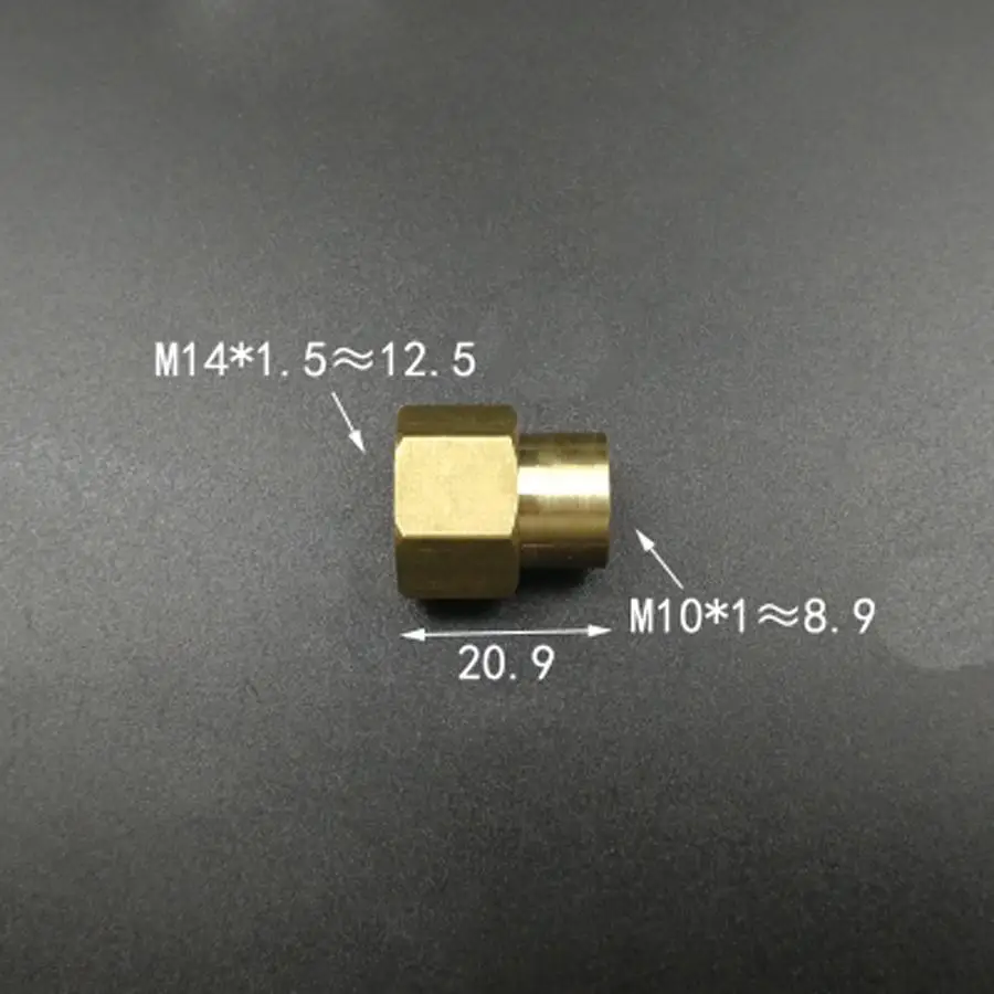 M14x1.5mm Female Turn M10x1mm Brass Connection Bushing Adapter Reducer Pipe Fitting Coupler | Обустройство дома