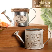 Cheap Retro make old tin kettle creative decoration sprinkling kettle iron art place pieces tin bucket shooting photography props Cheap Retro make old tin kettle creative decoration sprinkling kettle iron art place pieces tin bucket shooting photography props