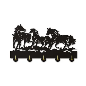 

Creative Wall Hanger Hook Running HorseTheme Coat Rack Hanger Keys Holder Hooks Organizer Hanging Hooks Wall Decoration