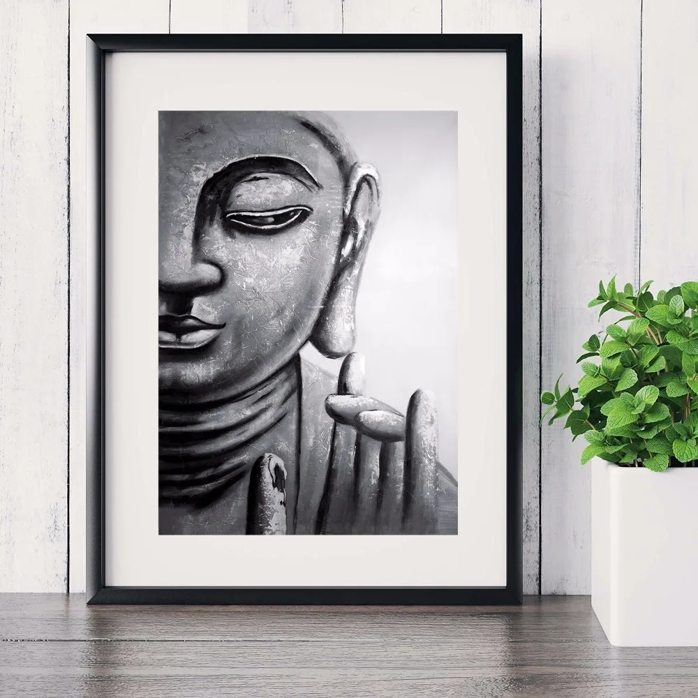 Buddha Zen Artwork Cotton Canvas Art Print Painting Poster Wall