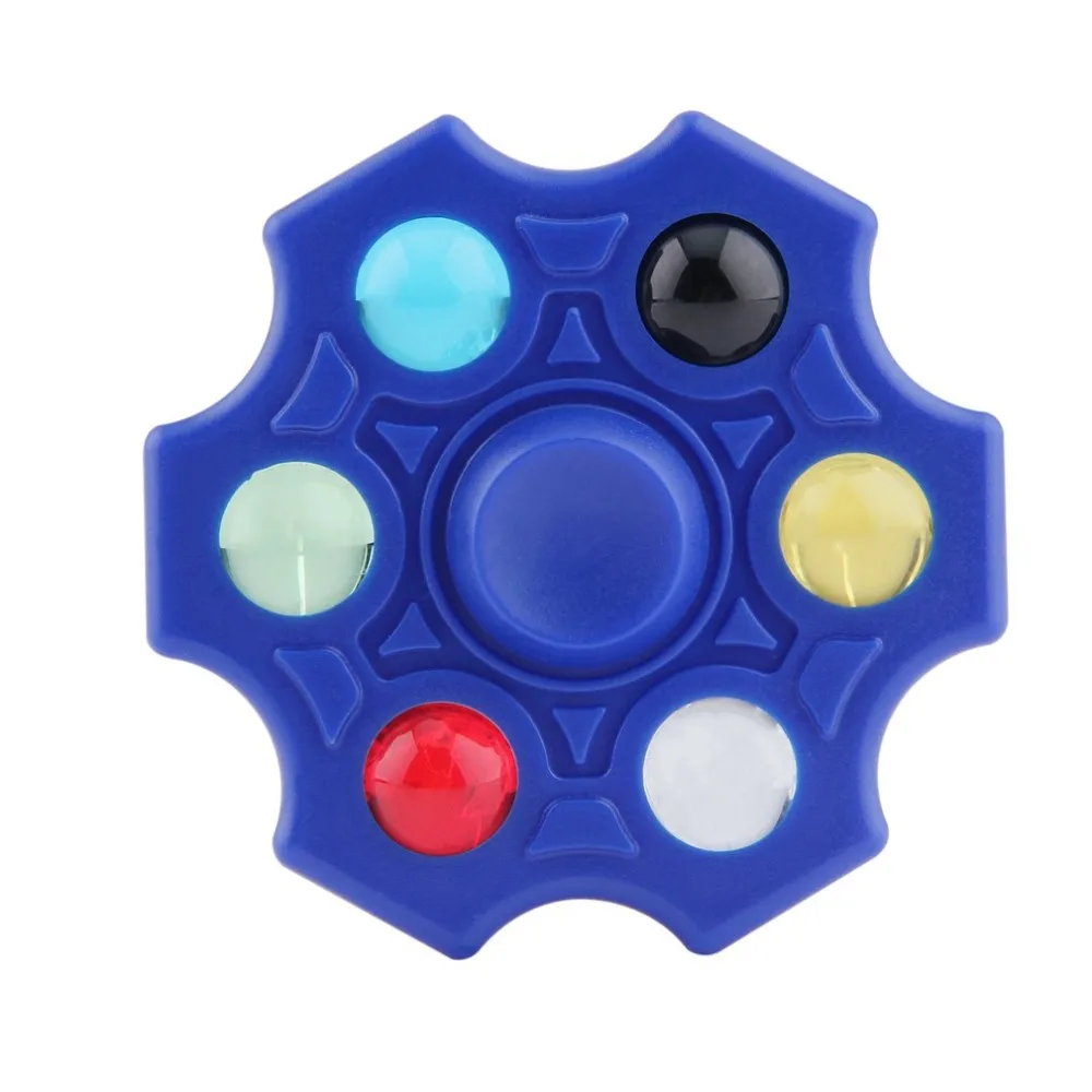Красочные шарики ручной Spinner пальца Игрушка антистресс Пластик разноцветными шариками НЛО в форме палец Spinner свет и Портативный