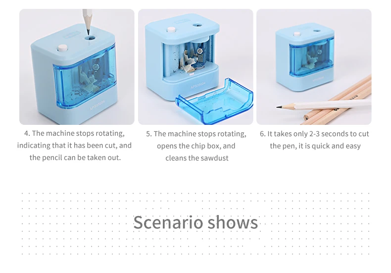 Автоматическая электронная точилка для карандашей необычный, прозрачный точилка для детей резки ученические канцелярские принадлежности APS95604