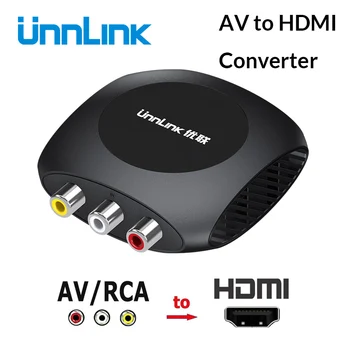 

Unnlink RCA/AV to HDMI Adapter Converter Composite CVBS to HDMI Converter with audio 720P 1080P NTSC/PAL for old set-top box DVD