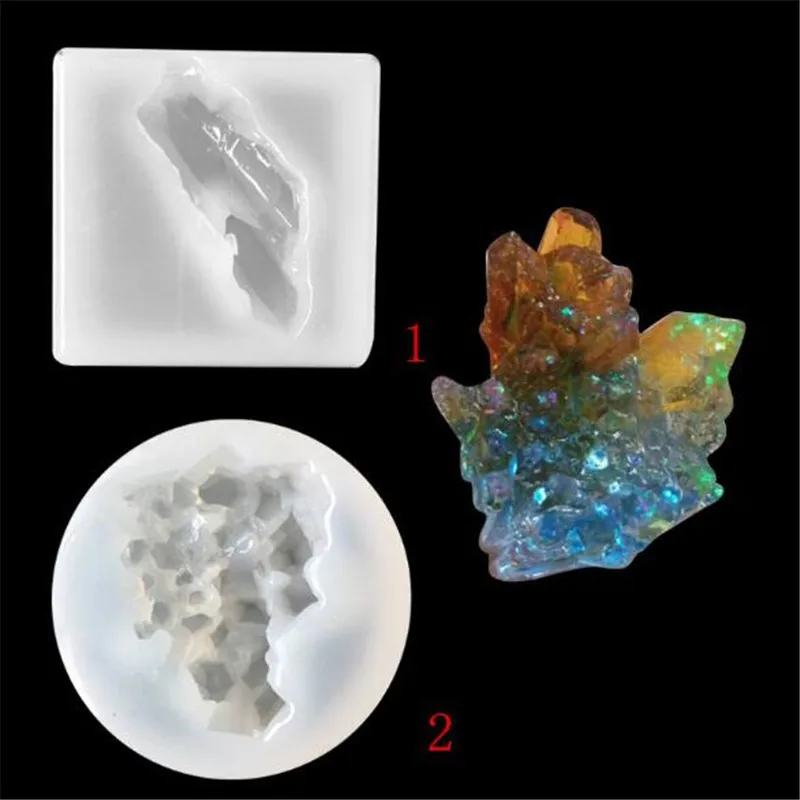 

UV Resin Dried Flower Silicone Mould Simulation Stone 3D Crystal Pendant Resin Mold For DIY Jewelry Making Decorative Craft