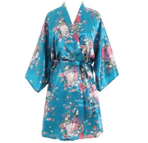 Модные женские невесты атласные халат кимоно свадебные рубашки пижамы халат
