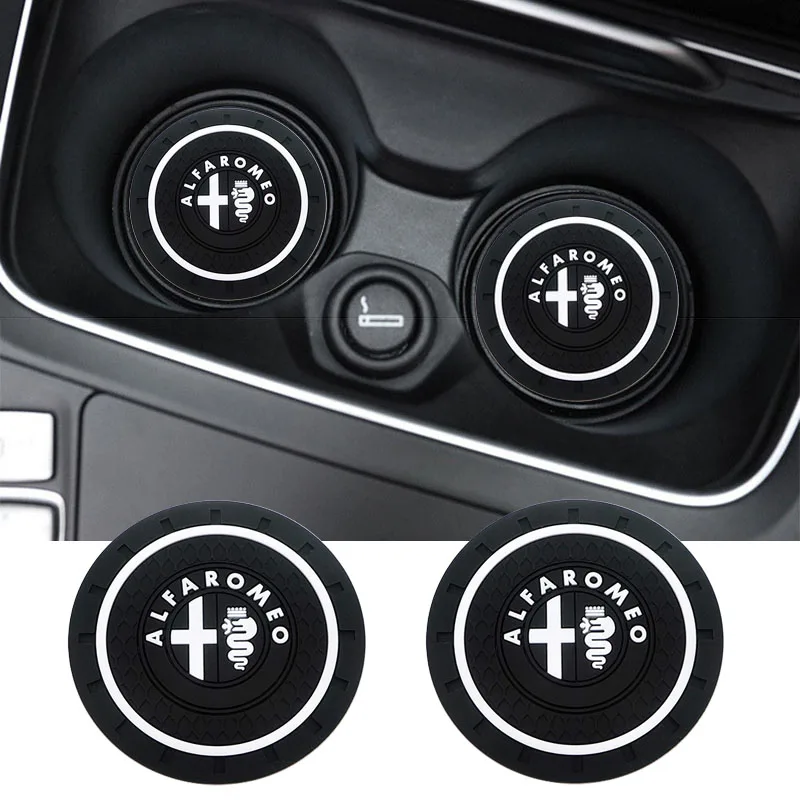 

Vehicle Water Cup Bottle Holder Anti-slip Pad Mat Silica Gel Car Cup Anti Slip for Alfa Romeo Giulietta Giulia Spider GT Car sty
