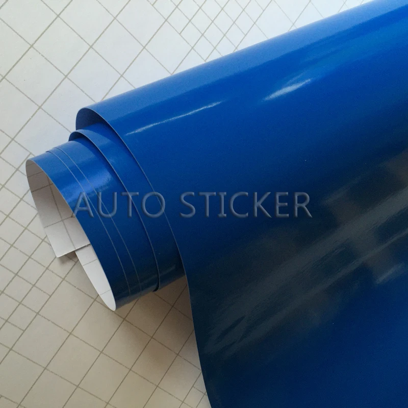 dark blue glossy vinyl car wrap 1
